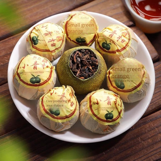 Xinhui Green Mandarin Orange Palace Ripened Pu-erh Tea