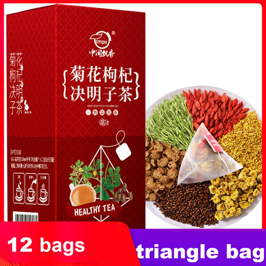 Chrysanthemum, wolfberry and cassia seed tea