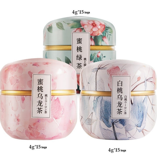 Peach Oolong Tea, White Peach Oolong Tea, Peach Green Tea